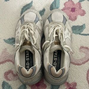 Dad Chunky Distressed Leather Sneakers